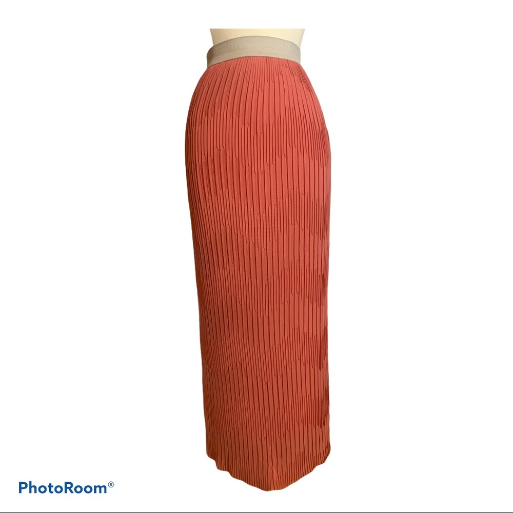 For Cynthia Pleated Patterned Skirt Size S…